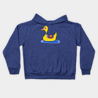 Hippie Rubber Duck Swimming Kids Hoodie